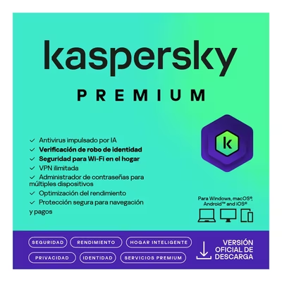 LICENCIA SEGURIDAD / ANTIVIRUS KASPERSKY 312280 1 DISPOSITIVO, 1 AÑO