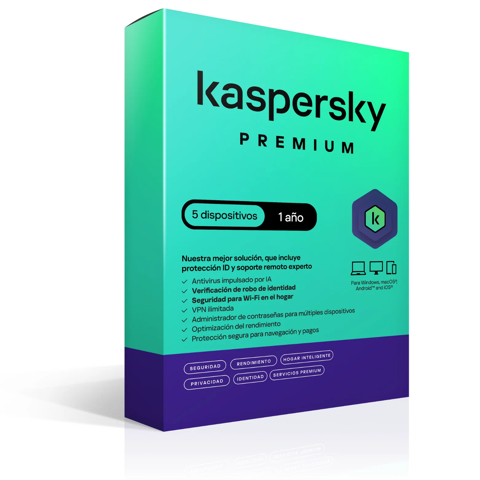 LICENCIA SEGURIDAD / ANTIVIRUS KASPERSKY 312280 1 DISPOSITIVO, 1 AÑO, vista 2