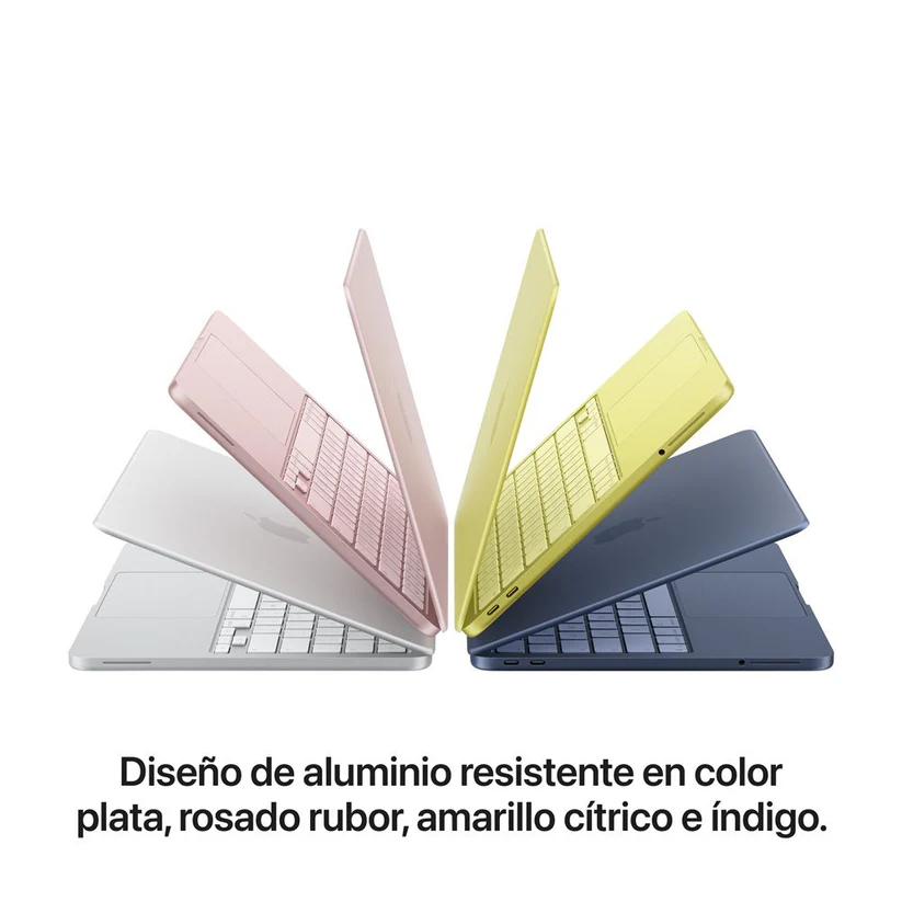 PORTÁTIL APPLE MACBOOK NEO 13" A18 PRO CHIP 6‑CORE CPU 5‑CORE GPU 8GB RAM 256GB SSD CITRUS, vista 3
