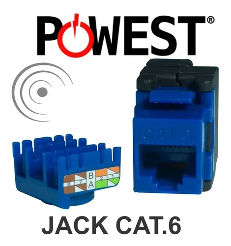 JACK POWEST NJA6-0601 TOOLLESS CAT 6 UTP AZUL, vista 3
