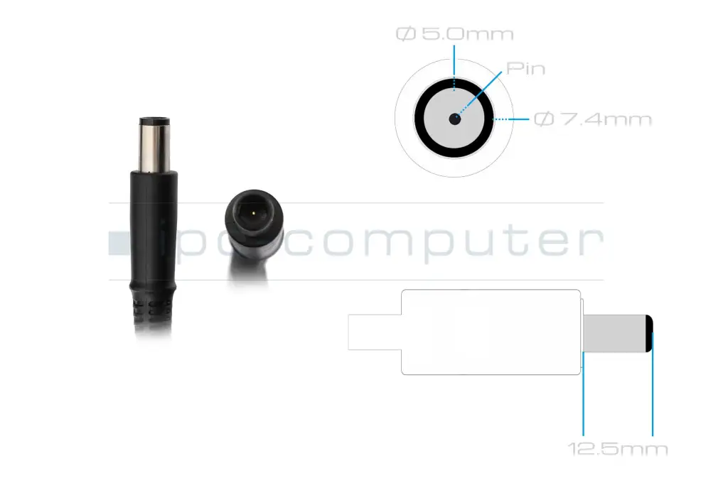 CARGADOR PARA PORTÁTIL AIO HP HSTNN-DA25 120 W 18,5 V 650 A 5 MM, vista 2