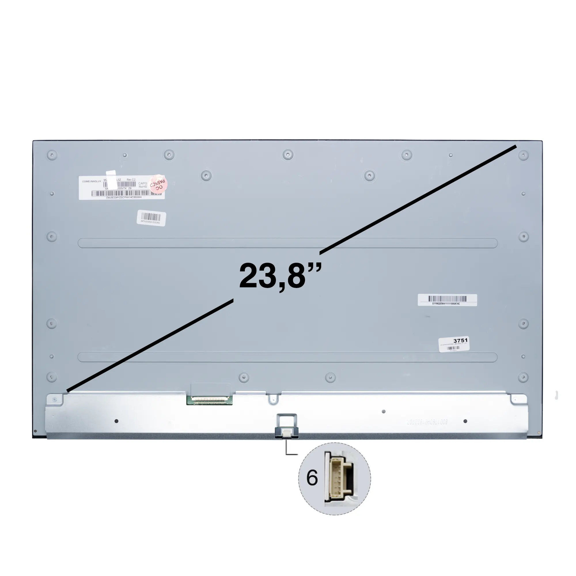 PANTALLA PARA AIO INNOLUX M238HCA-L5Z 23.8" IPS FHD 6 PINES, vista 2