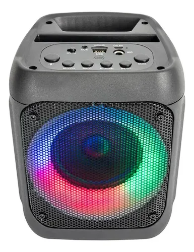 PARLANTE KALLEY K-P5 5W BLUETOOTH RADIO FM USB MICROSD AUXILIAR NEGRO BATERÍA 6H