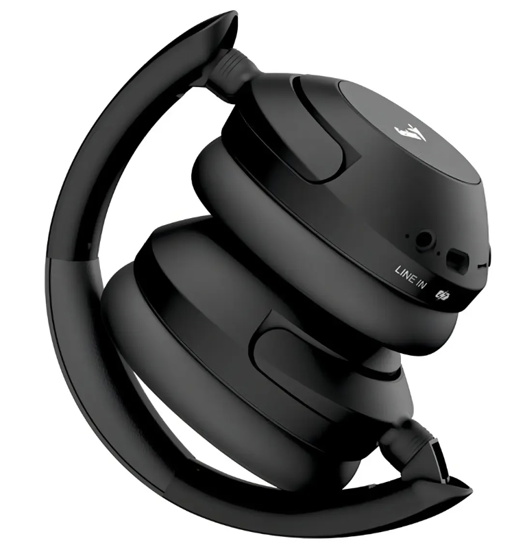 AUDÍFONOS INALÁMBRICOS GENIUS HS-810BT PLEGABLE, BLUETOOTH 5.3, NEGRO, vista 3
