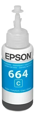 TINTA EPSON T664 AZUL 70ML PARA L110/L120/L121/L200/210/220/L300/L310/L350/L355/L365/L375/L380/L395/L396/L455/L475/L495/L555/L565/L575/L606/L655/L656/L1300/L1455, vista 2
