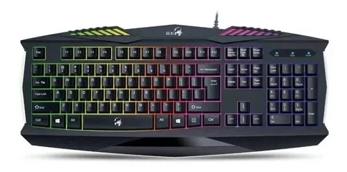 TECLADO GAMER GENIUS SCORPION K220 RETROILUMINACIÓN TECLADO 7 COLORES USB