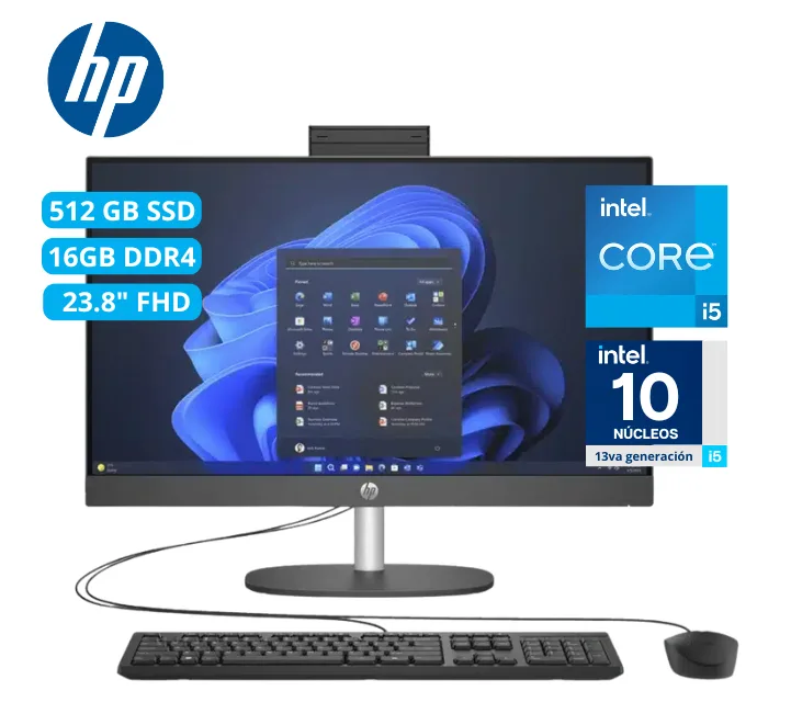 COMPUTADOR TODO EN UNO HP PROONE 240 G10 I5-1334U/16GB RAM/512GB SSD/23.8", vista 4